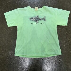 Prairie Mountain Duck North Carolina Shark Shirt Youth 14-16 Green Tee T-Shirt